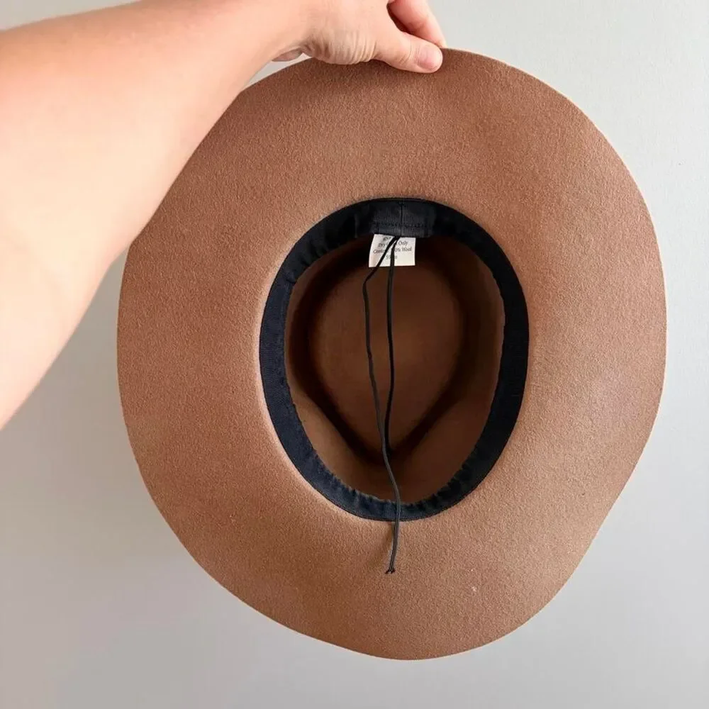 Jeanne Simmons 100% Wool Felt Wide Brim Fedora Hat #boho #western #outdoors
